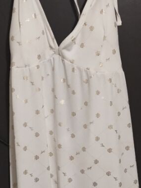 COOGI White Slip with Gold Monogram Print